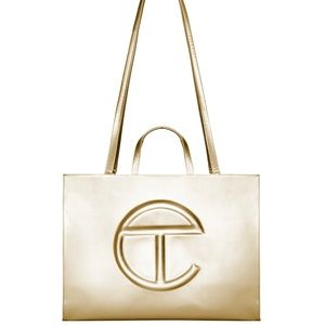 Telfar Gold bag, Large  NWT